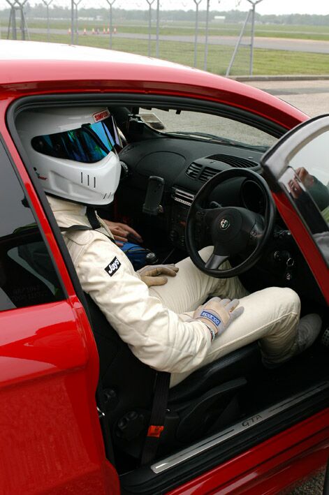 Autodelta Alfa Romeo 147 GTA during the BBC Top Gear filming on Wednesday. Photo: Sarkis Boyadjian.