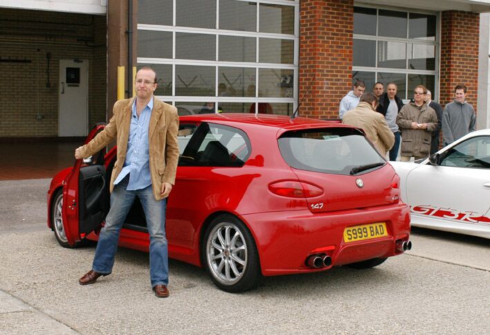 Autodelta Alfa Romeo 147 GTA during the BBC Top Gear filming on Wednesday. Photo: Sarkis Boyadjian.