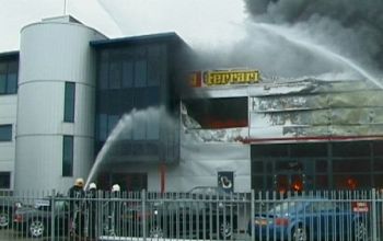 A dramatic fire at the Ferrari-Maserati dealership in Munsterhuis in Holland, saw nearly fifty rare and valuable exotic sportscars literally going up on smoke