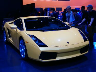 Lamborghini Gallardo at the 2004 Geneva Salon. Photo: Carlo Ombello.