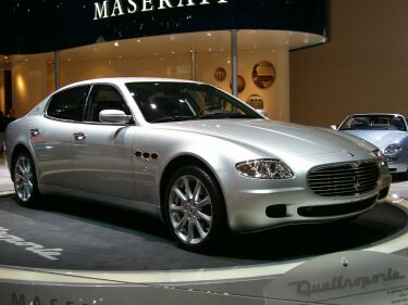Maserati Quattroporte at the 2004 Geneva Motor Show. Photo: Carlo Ombello.