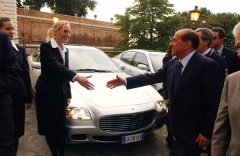 Rehearsals for the event took place yesterday in the presence of Italy's Prime Minister Silvio Berlusconi and Mayor of Rome Walter Veltroni, with the 15 Quattroportes prominently placed in front of the Campidoglio