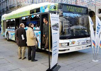 The first hydrogen powered, passenger-carrying vehicle approved for use in the streets of Italy is an Irisbus Iveco City Class bus