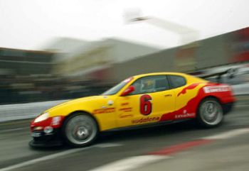 The Maserati Trofeo was on of the cars out in action in the Lonsdale Arena in Bologna today