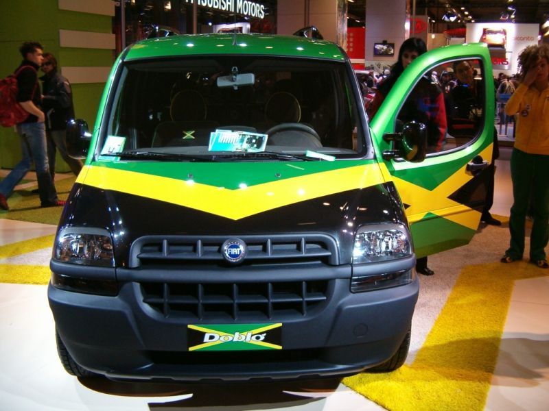 The Fiat Dobl Jamaica show car, finished in the colours of the Caribbean nations flag, was presented at the 29th Bologna Motor Show this month