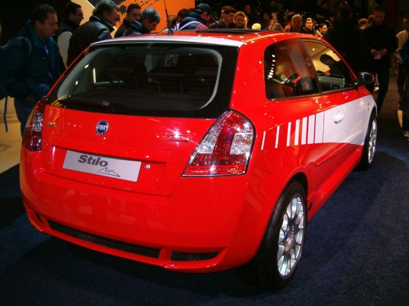 Red is the colour of racing and red was also the colour of the area at this month's Bologna Motor Show that housed two flame red Fiat Stilo 'M. Schumacher' cars