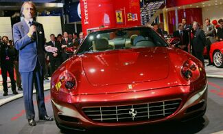 The Ferrari 612 Scaglietti is unveiled at the Detroit Auto Show