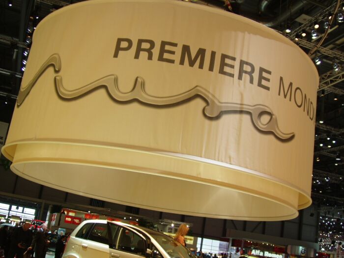 World Premiere of the Lancia Musa compact MPV at the 2004 Geneva Salon