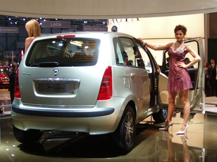 World Premiere of the Lancia Musa compact MPV at the 2004 Geneva Salon