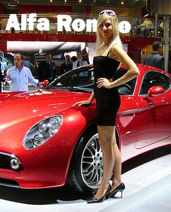 click here for Alfa Romeo 8c Competizione at the 2004 Paris Mondial de l'Automobile