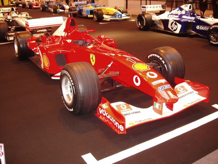 Sauber Grand Prix car on the F1 grid at the 2004 Autosport International