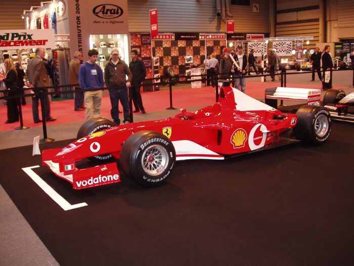 Sauber Grand Prix car on the F1 grid at the 2004 Autosport International