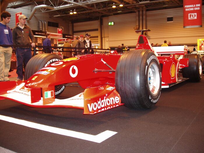 Sauber Grand Prix car on the F1 grid at the 2004 Autosport International