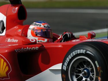 Ferrari during qualifying at Monza
