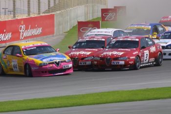 FIA European Touring Car Championship action from the Dbai Autodrome