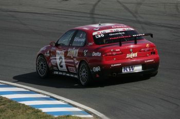 On track success: In the hands of Fabrizio Giovanardi and Gabriele Tarquini, the Alfa Romeo 156 has proved itself the most successful touring car of recent years with a string of European drivers' and manufacturers' titles to its name