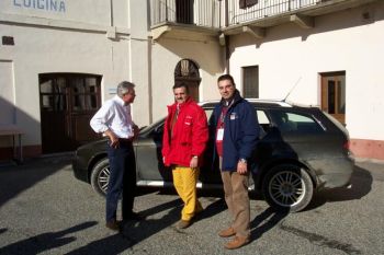 Extracting the most out of the Powertrain deal, Paolo Massai (seen here with the Croswagon) and his team have heavily re-worked the internals of the so-called HF V6, a 3,199 cc block, adding twin turbos for the extreme GTA experience