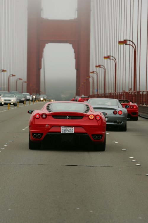 Ferrari Rally - Golden Gate Bridge, California