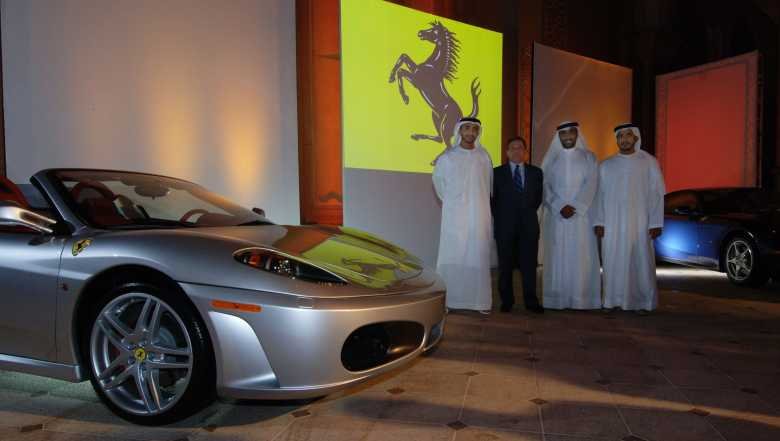 Announcing the agreement: His Highness Sheikh Abdulla Bin Zayed Al Nahyan, Minister of Information and Culture, Mr Jean Todt, General Manager Ferrari, Mr Ahmed Ali Al Sayegh, Chairman ALDAR Properties, His Highness Sheikh Sultan Bin Tahnoon Al Nayhan, Chairman Abu  Dhabi  Tourism