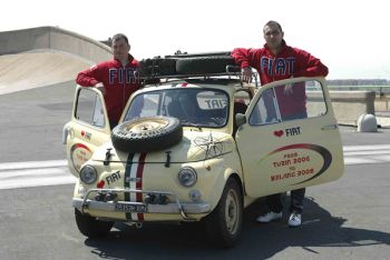 The protagonists of this amazing journey are Danilo Elia and Fabrizio Bonserio, who will cross two continents in a 1973 Fiat 500 R bought for this occasion