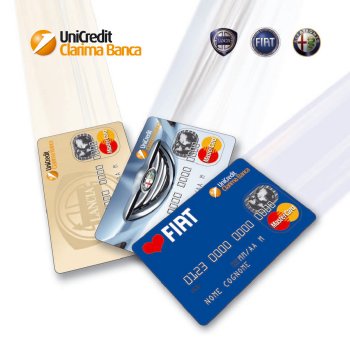 Fiat and Unicredit Clarima Banca recently presented three new credit cards, one for each brand, at the Fiat Café in Milan