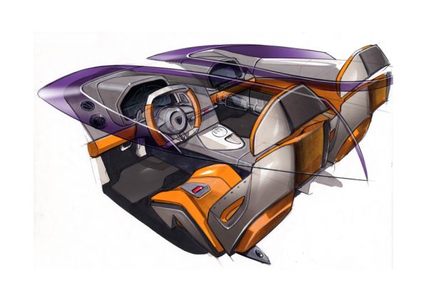 Lamborghini Concept S development sketches