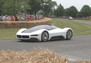 Maserati's new CEO Karl-Heinz Kalbfell took the Maserati Birdcage concept 75th up the Goodwood Hill on its dynamic driving world debut during last weekend's Festival of Speed