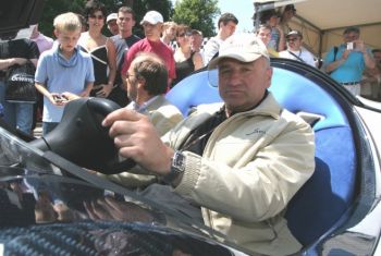 Maserati's new CEO Karl-Heinz Kalbfell took the Maserati Birdcage concept 75th up the Goodwood Hill on its dynamic driving world debut during last weekend's Festival of Speed