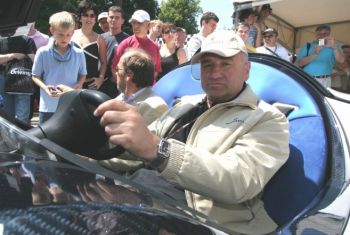 Maserati's new CEO Karl-Heinz Kalbfell took the Maserati Birdcage concept 75th up the Goodwood Hill on its dynamic driving world debut during last weekend's Festival of Speed