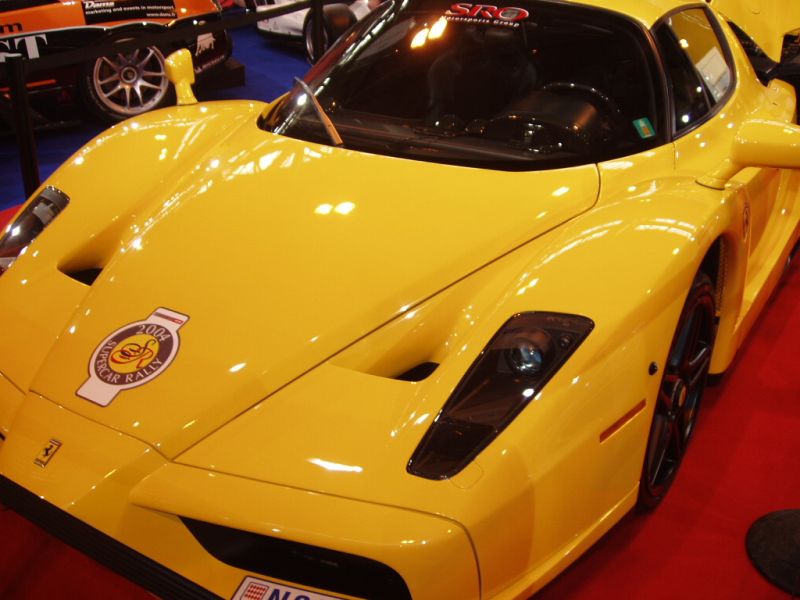 Ferrari Enzo on the SRO Motorsports Group stand at the 2005 Autosport International Show at the Birmingham NEC