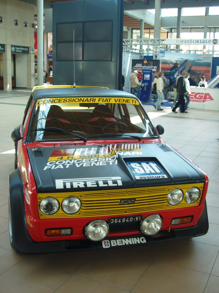 Quattroruorte magazine rally car display at the 2005 'My Special Car' Show in Rimini