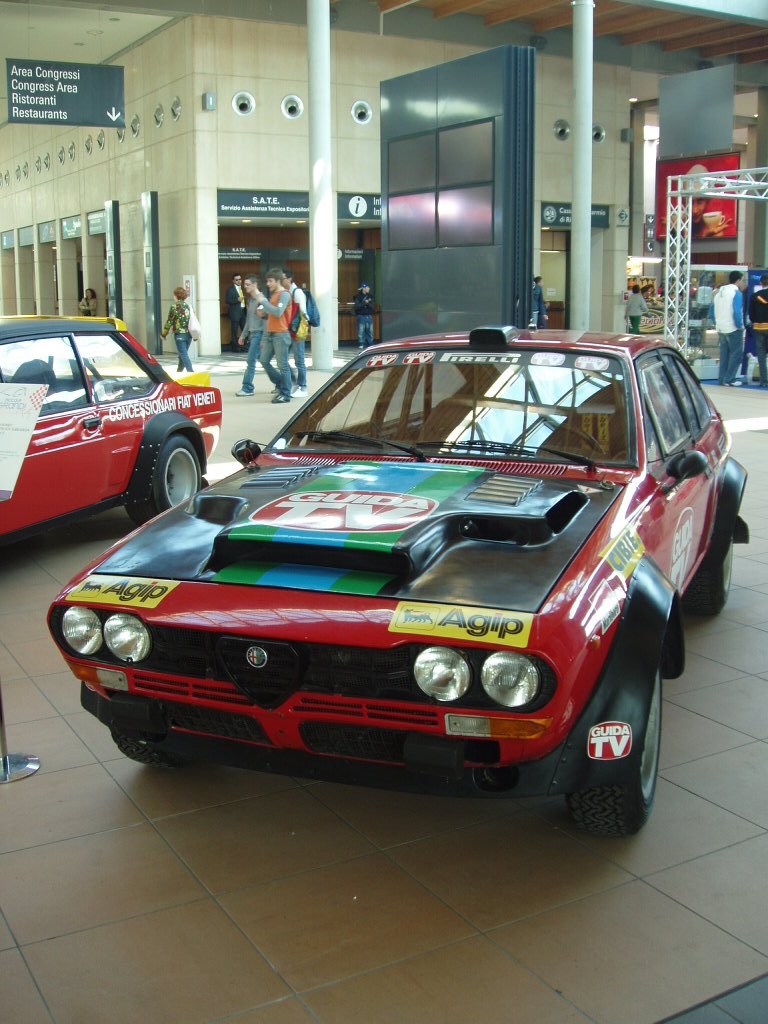 Quattroruorte magazine rally car display at the 2005 'My Special Car' Show in Rimini