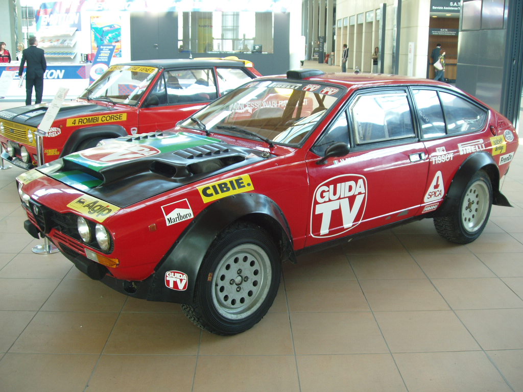Quattroruorte magazine rally car display at the 2005 'My Special Car' Show in Rimini