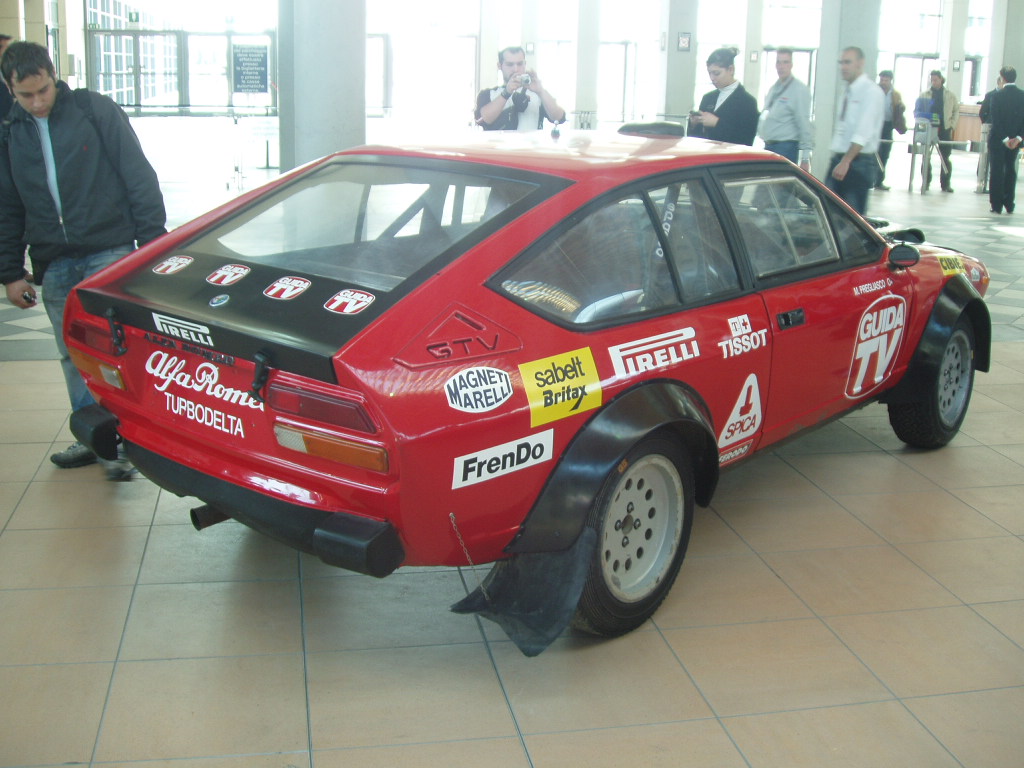 Quattroruorte magazine rally car display at the 2005 'My Special Car' Show in Rimini