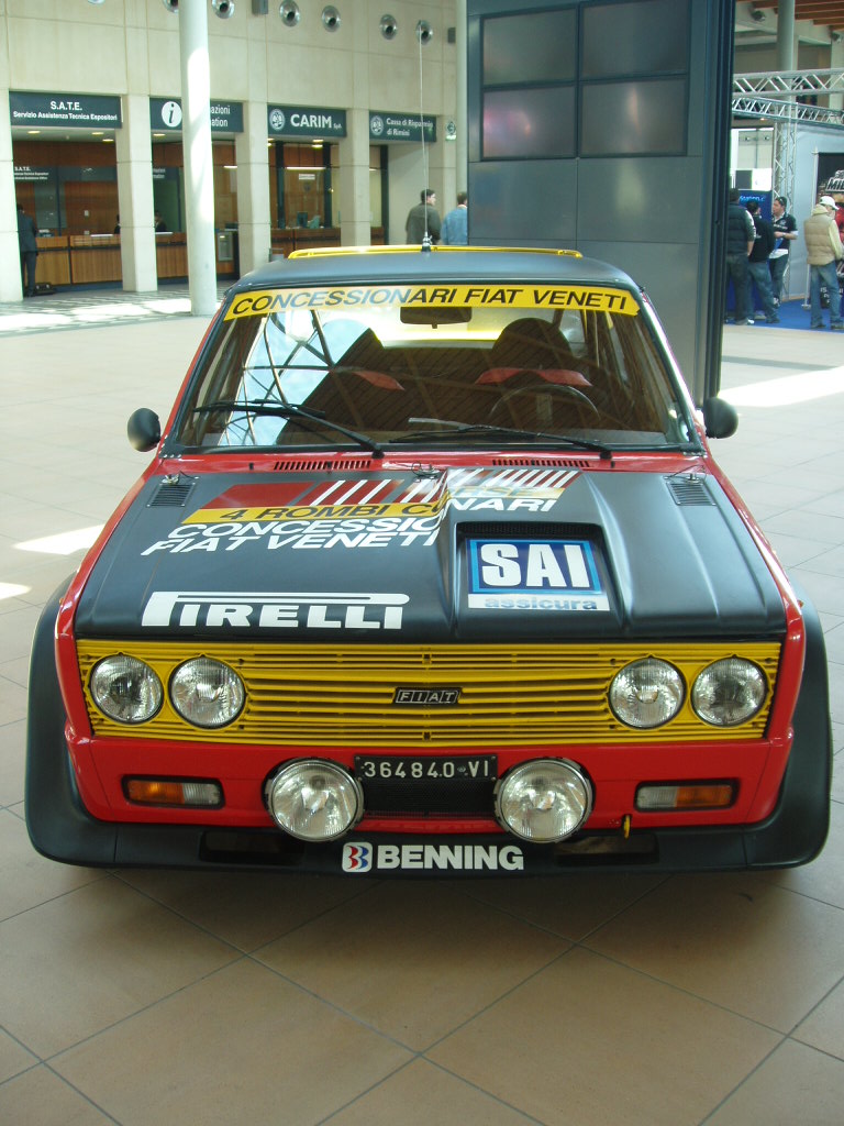 Quattroruorte magazine rally car display at the 2005 'My Special Car' Show in Rimini