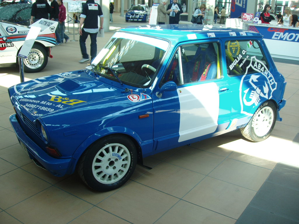 Quattroruorte magazine rally car display at the 2005 'My Special Car' Show in Rimini