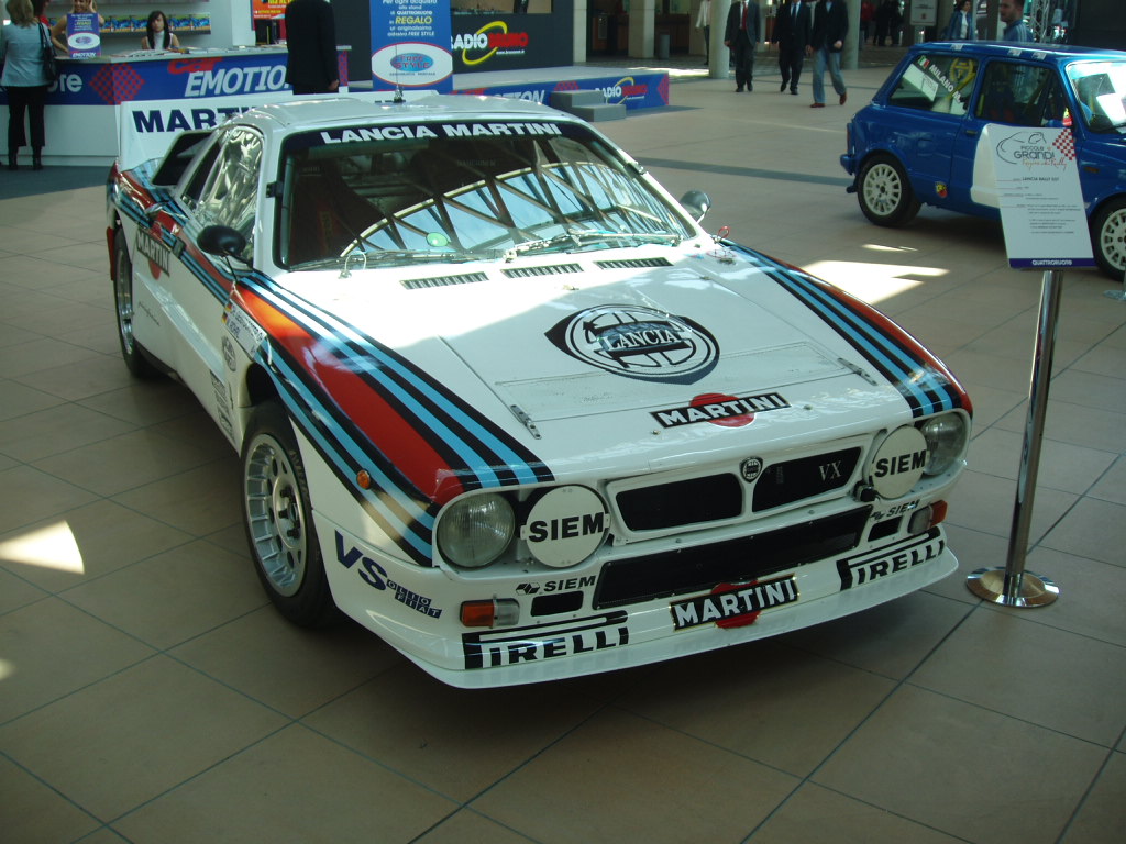 Quattroruorte magazine rally car display at the 2005 'My Special Car' Show in Rimini