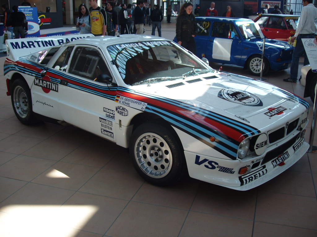 Quattroruorte magazine rally car display at the 2005 'My Special Car' Show in Rimini