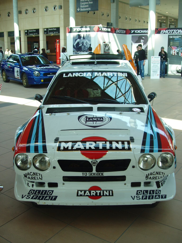 Quattroruorte magazine rally car display at the 2005 'My Special Car' Show in Rimini