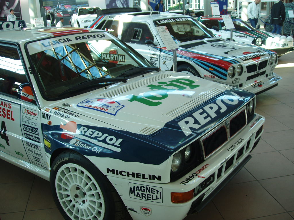 Quattroruorte magazine rally car display at the 2005 'My Special Car' Show in Rimini