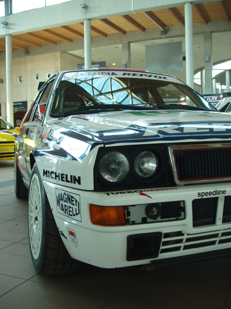 Quattroruorte magazine rally car display at the 2005 'My Special Car' Show in Rimini