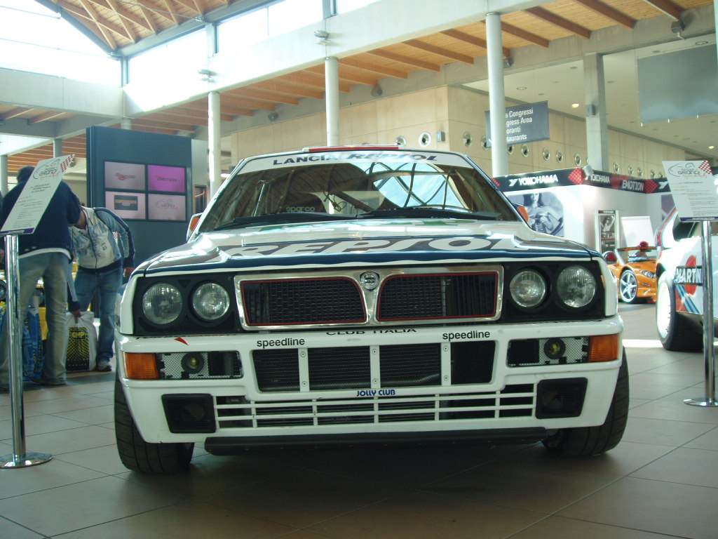 Quattroruorte magazine rally car display at the 2005 'My Special Car' Show in Rimini