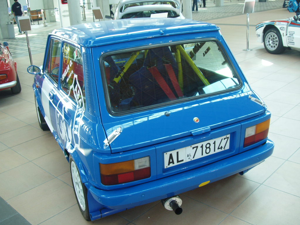 Quattroruorte magazine rally car display at the 2005 'My Special Car' Show in Rimini