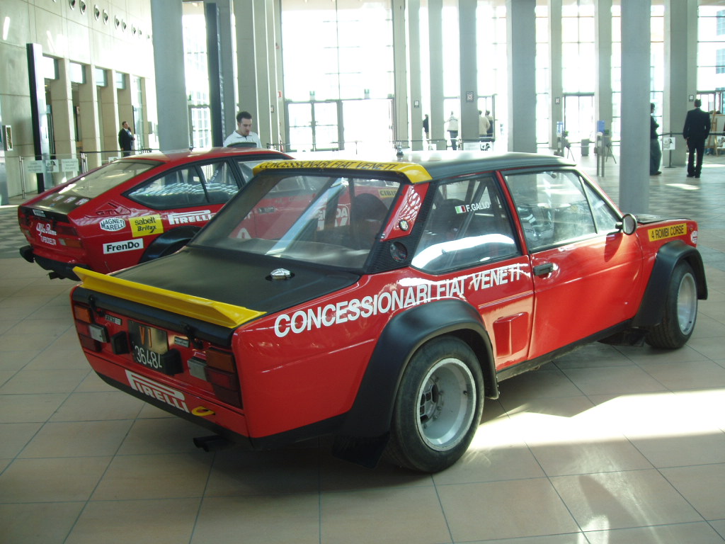 Quattroruorte magazine rally car display at the 2005 'My Special Car' Show in Rimini