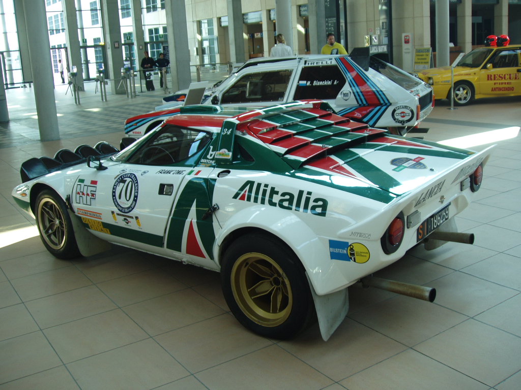 Quattroruorte magazine rally car display at the 2005 'My Special Car' Show in Rimini