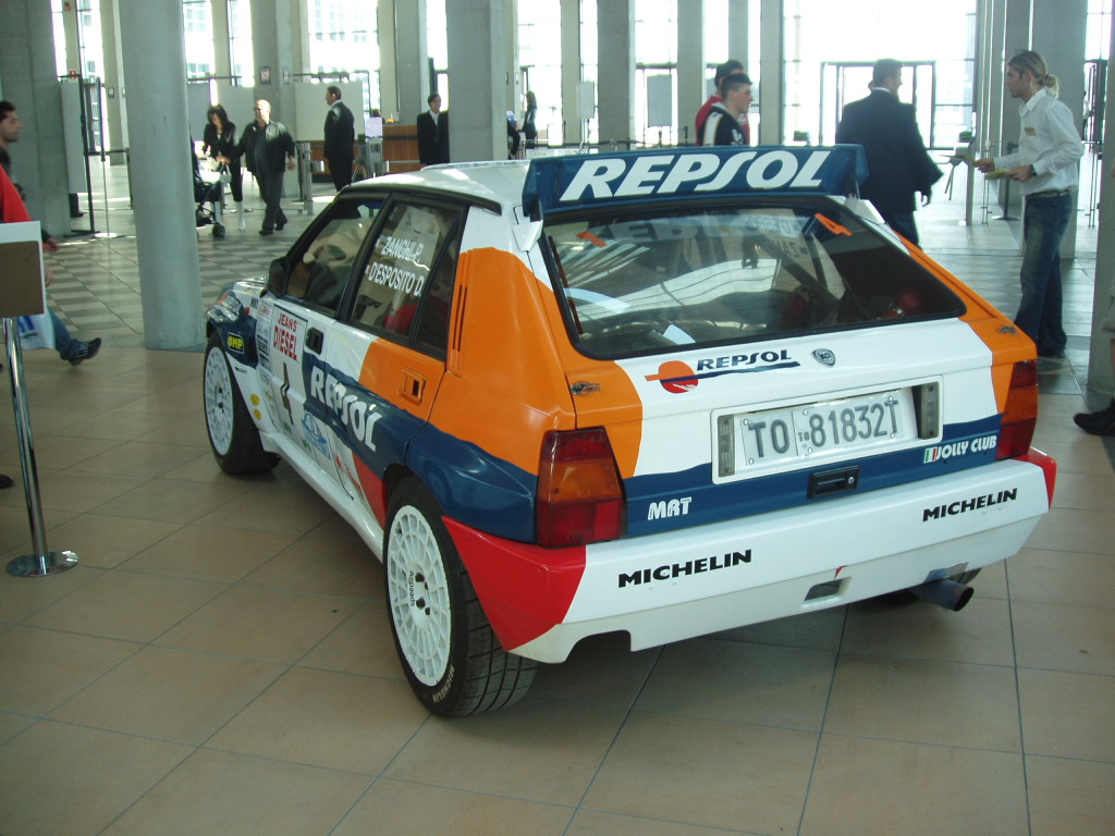 Quattroruorte magazine rally car display at the 2005 'My Special Car' Show in Rimini