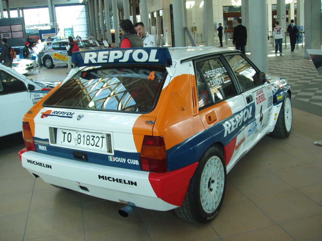 Quattroruorte magazine rally car display at the 2005 'My Special Car' Show in Rimini