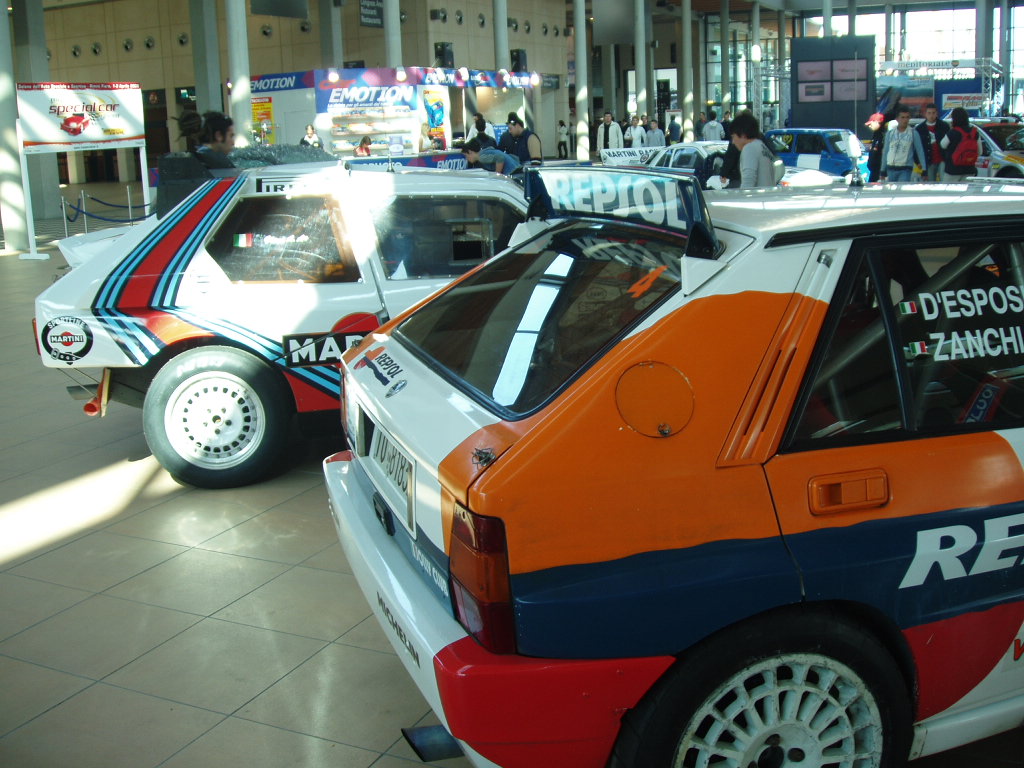 Quattroruorte magazine rally car display at the 2005 'My Special Car' Show in Rimini