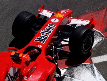 After the first qualifying session Rubens Barrichello and Michael Schumacher are tenth and eleventh respectively on the first provisional grid for Sunday’s Monaco Grand Prix