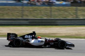 The Minardi F1 Team recorded the first double finish for its new PS05 chassis at today’s Grand Prix of Europe, drivers Christijan Albers and Patrick Friesacher finishing 17th and 18th respectively in the hard-fought race.